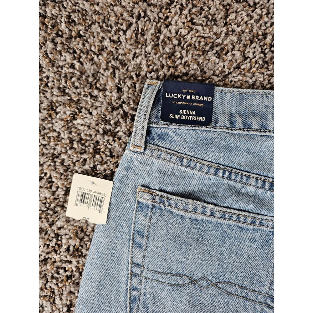 Lucky Brand womens Sz 00 (24") Sienna Slim Boyfriend Blue Jeans Light Wash NEW - Picture 5 of 5